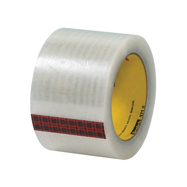 3M 3'' x 110 yds. Clear 3M 371 Carton Sealing Tape, 24PK BUY00023169 - main